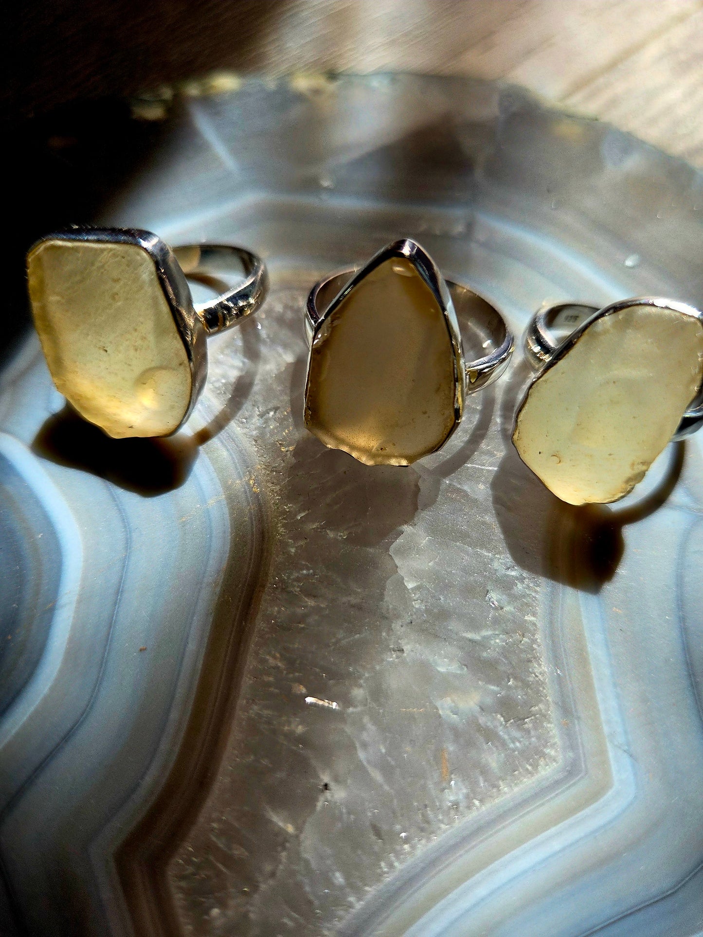 Libyan Desert Glass Sterling Silver Ring