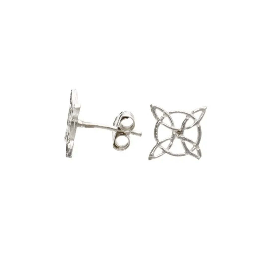 Witch's Knot Studs Silver