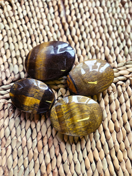 Tigers Eye Palm Stone