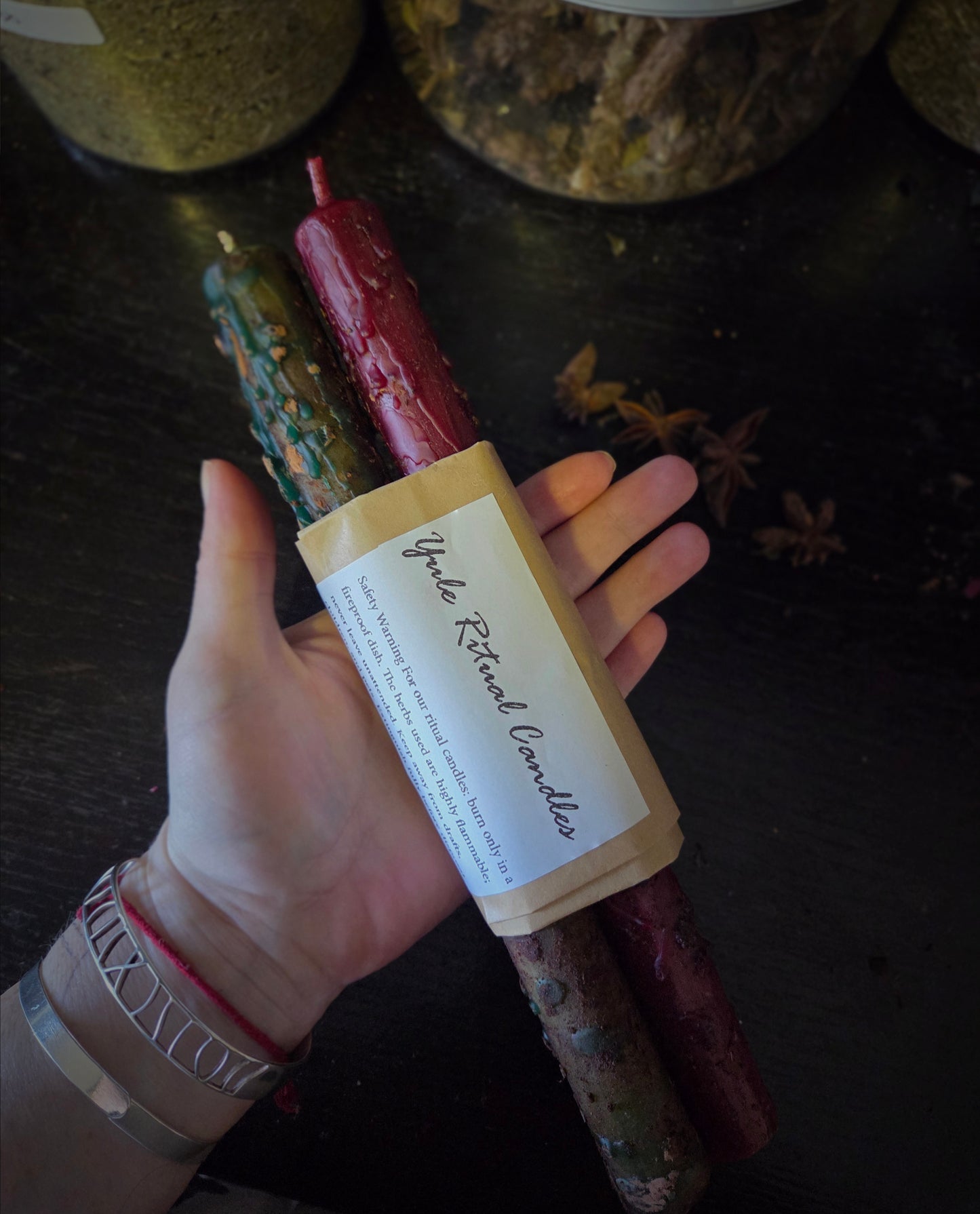 Yule/Winter Solstice Ritual Candles (Pair) - Blessed & Dressed | Esoteric Roots