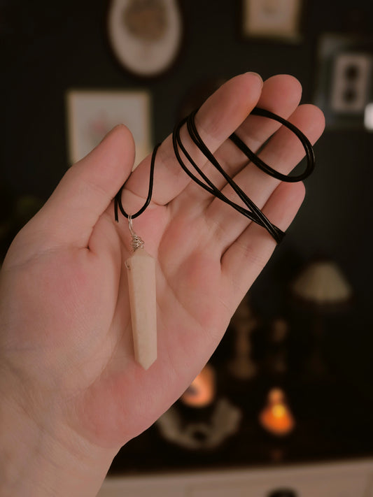 Wire Wrapped Moonstone Necklace & Pendant Amulet