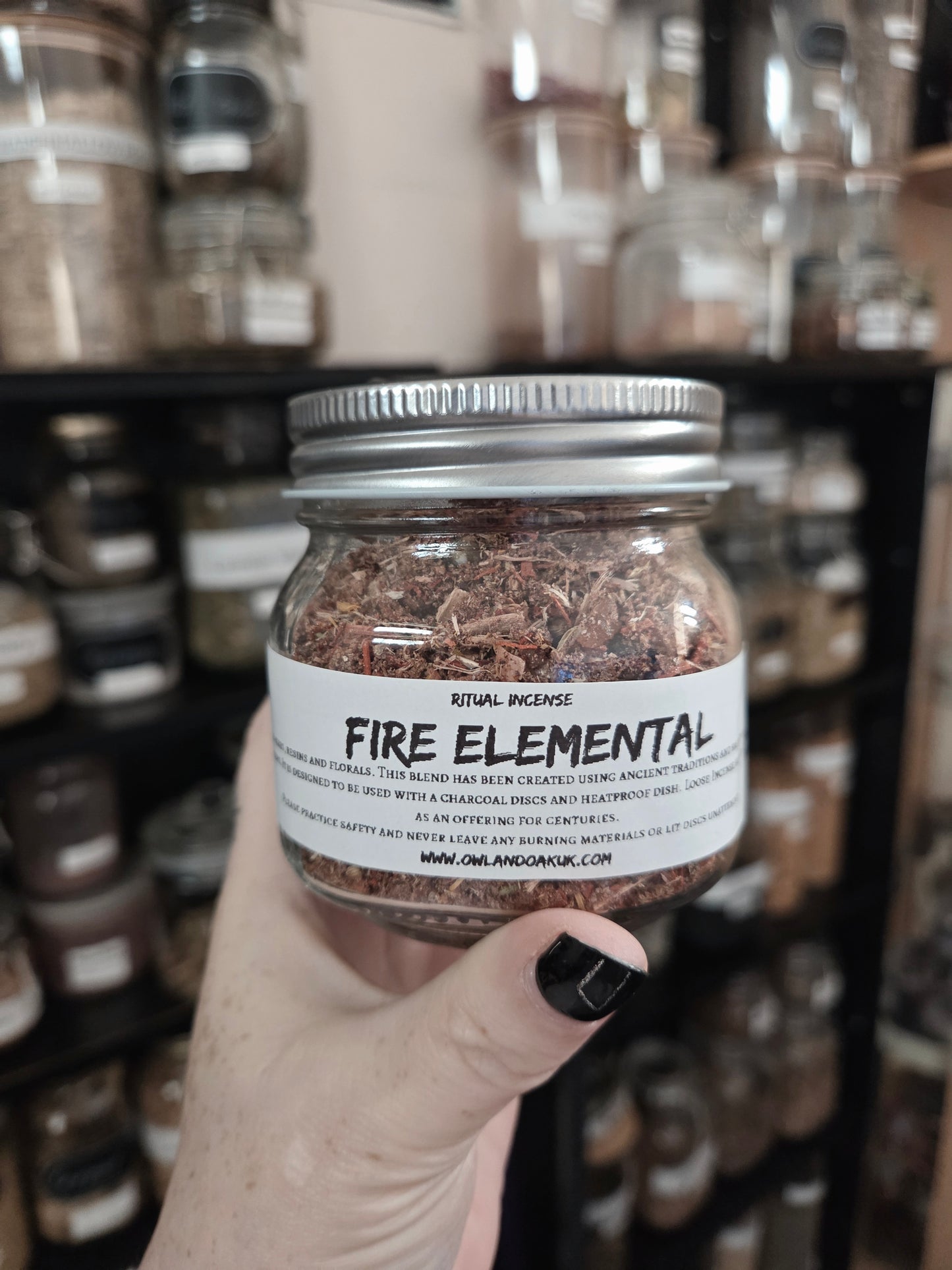 Loose Incense Jar Fire Element