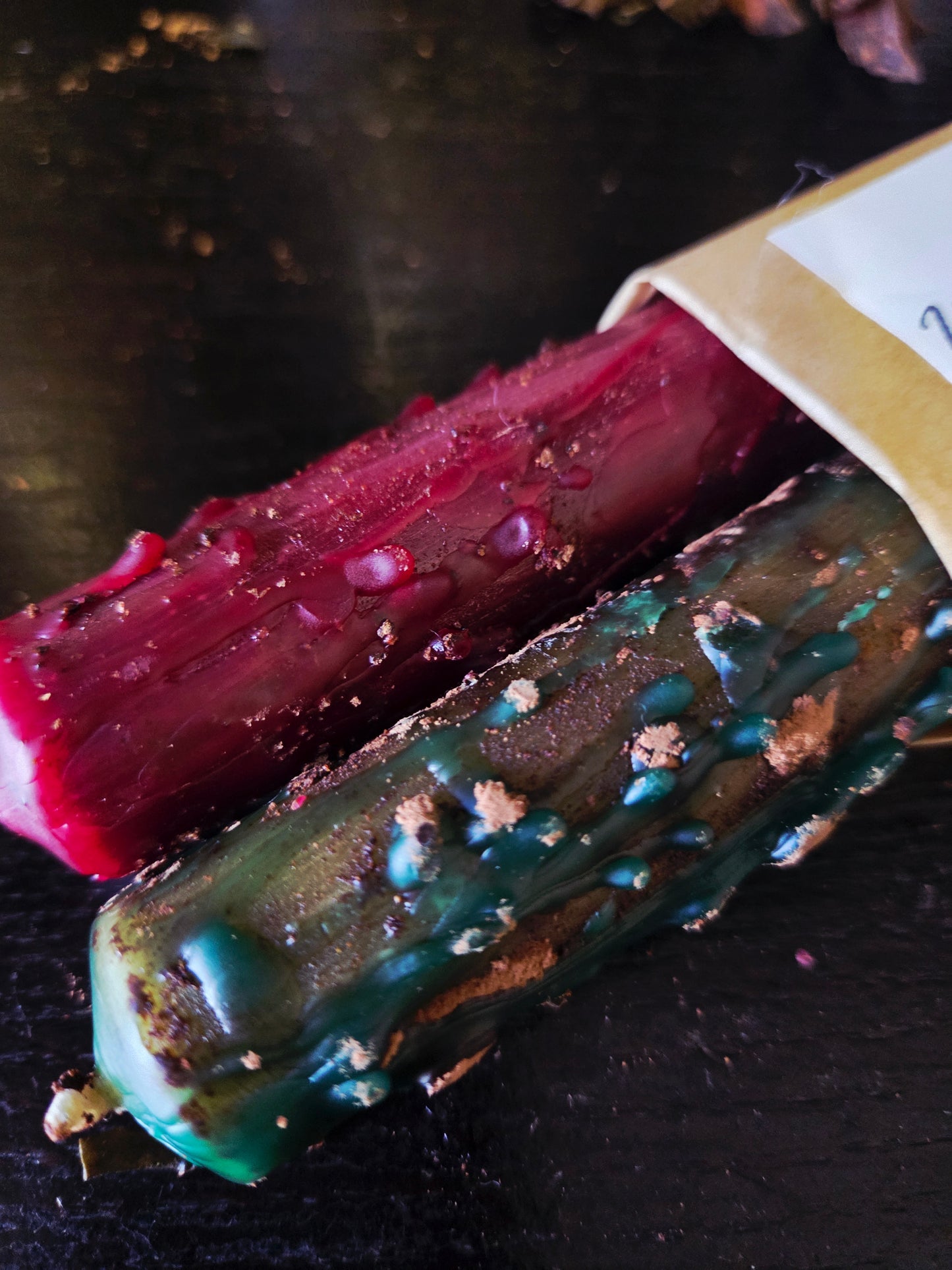 Yule/Winter Solstice Ritual Candles (Pair) - Blessed & Dressed | Esoteric Roots